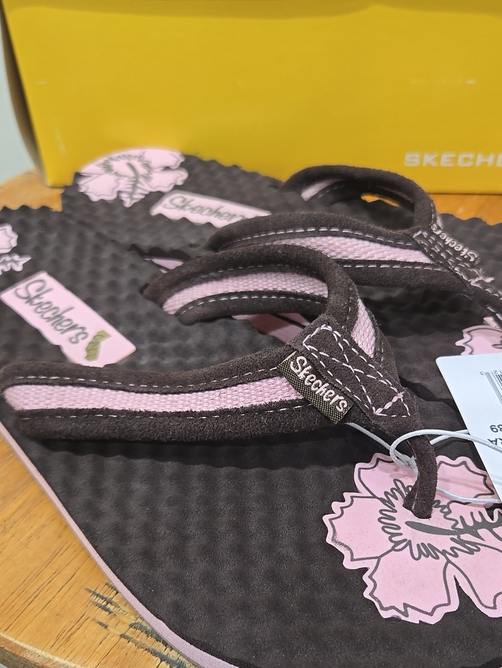 Vintage Y2K Skechers Cali Chocolate Floral Sandals Deadstock/NWOT Size 9 - Picture 7 of 13